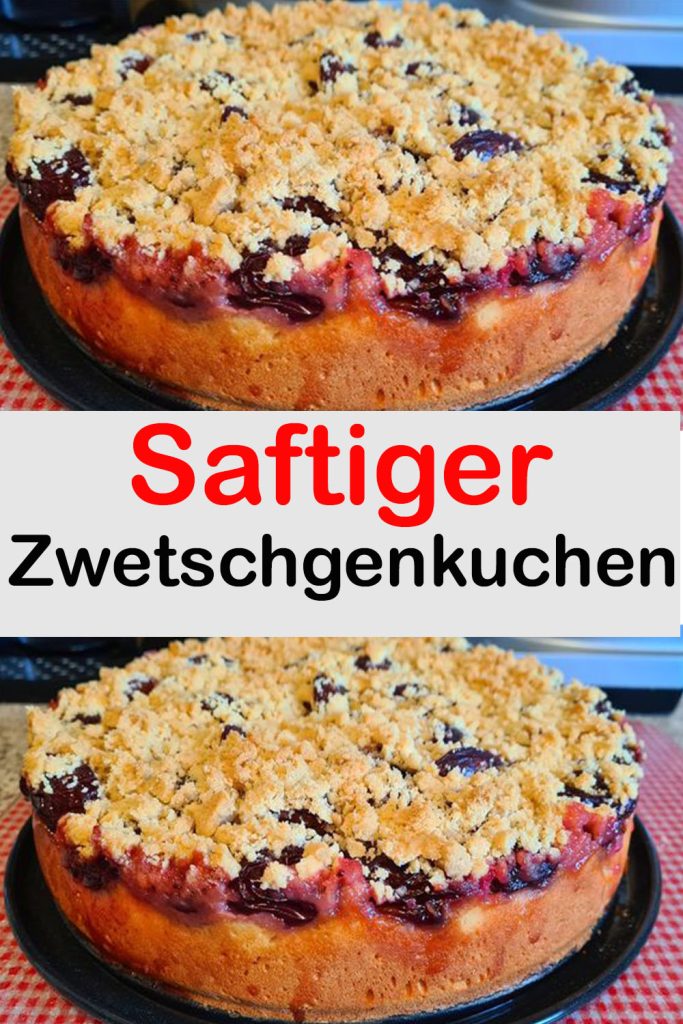 Saftiger Zwetschgenkuchen mit Zimtstreuseln und Quark-Öl-Teig