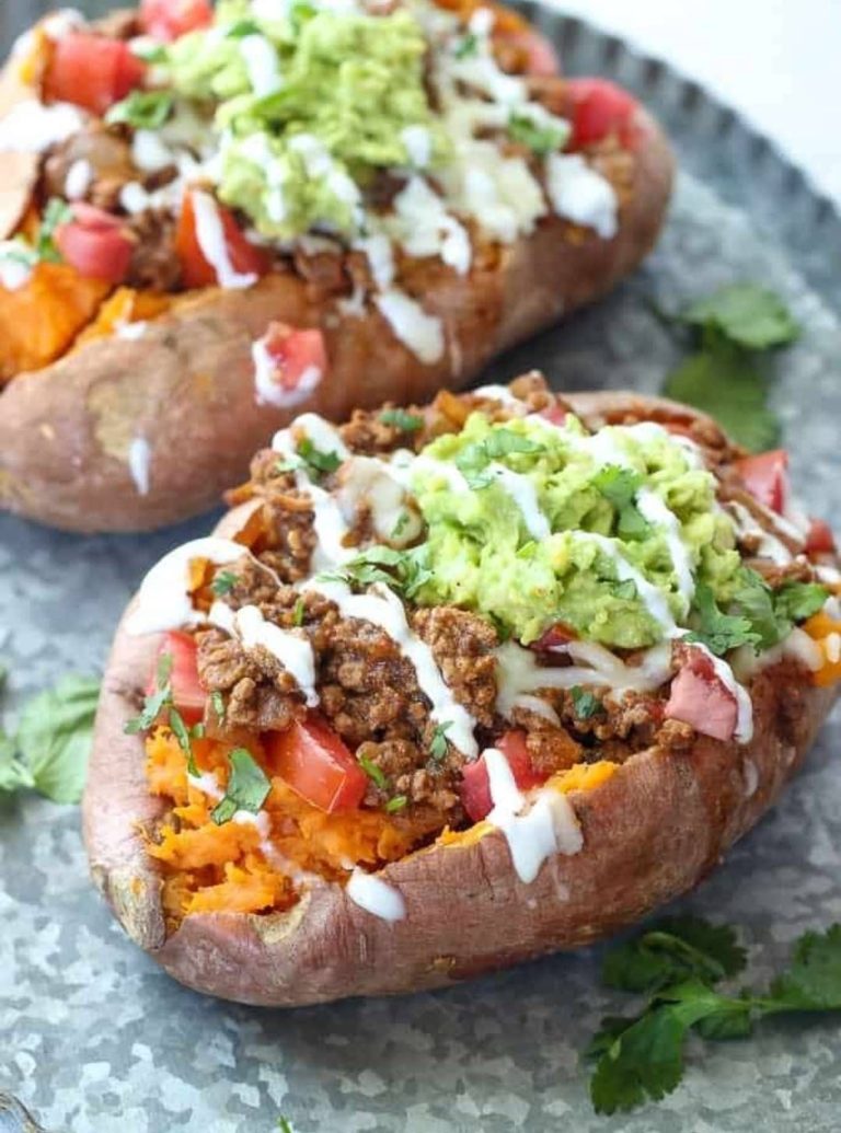 TACO STUFFED SWEET POTATOES