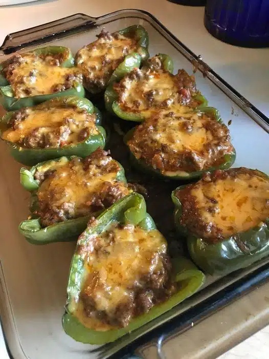Parmesan Chicken Stuffed Peppers Recipe - get tasty recipes