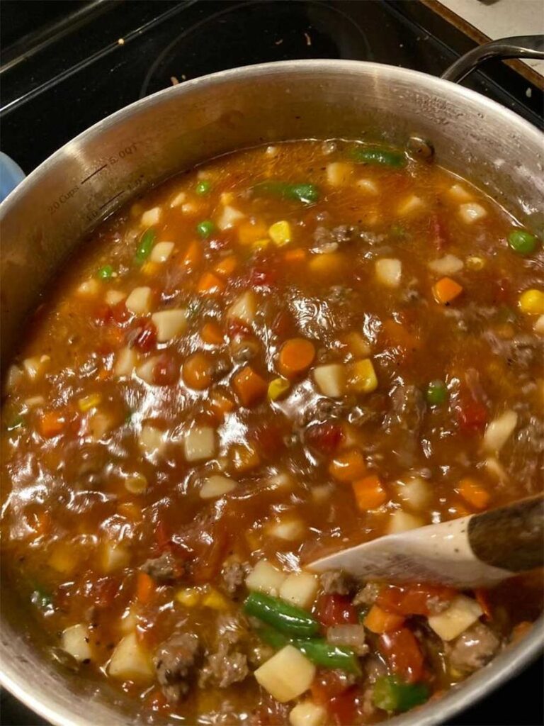 HEARTY HAMBURGER VEGETABLE SOUP
