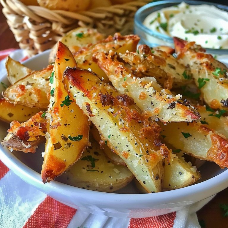 Baked Garlic Parmesan Potato Wedges