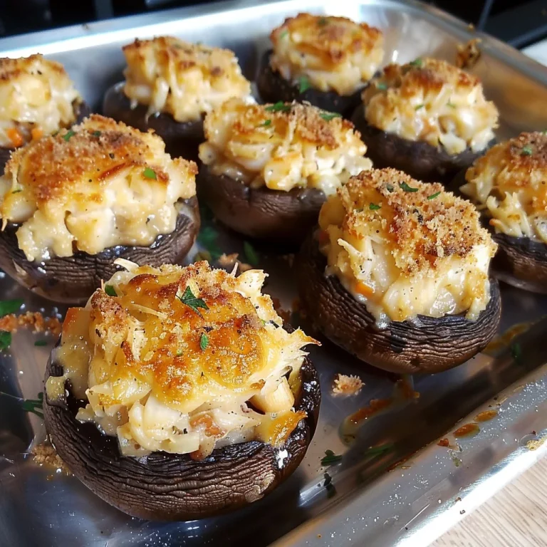 Savory Crab Stuffed Mushrooms