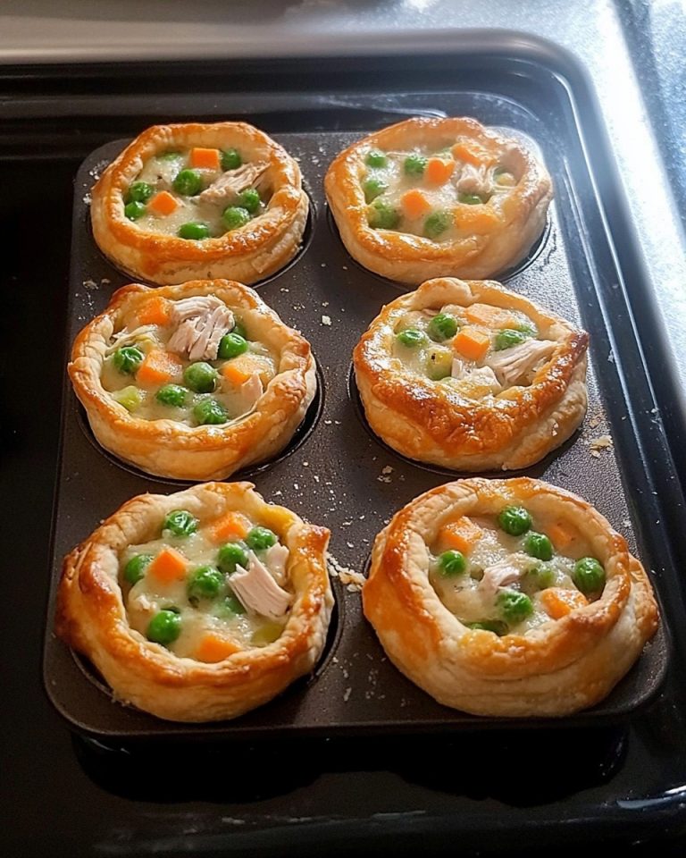 Easy mini chicken pot pies: