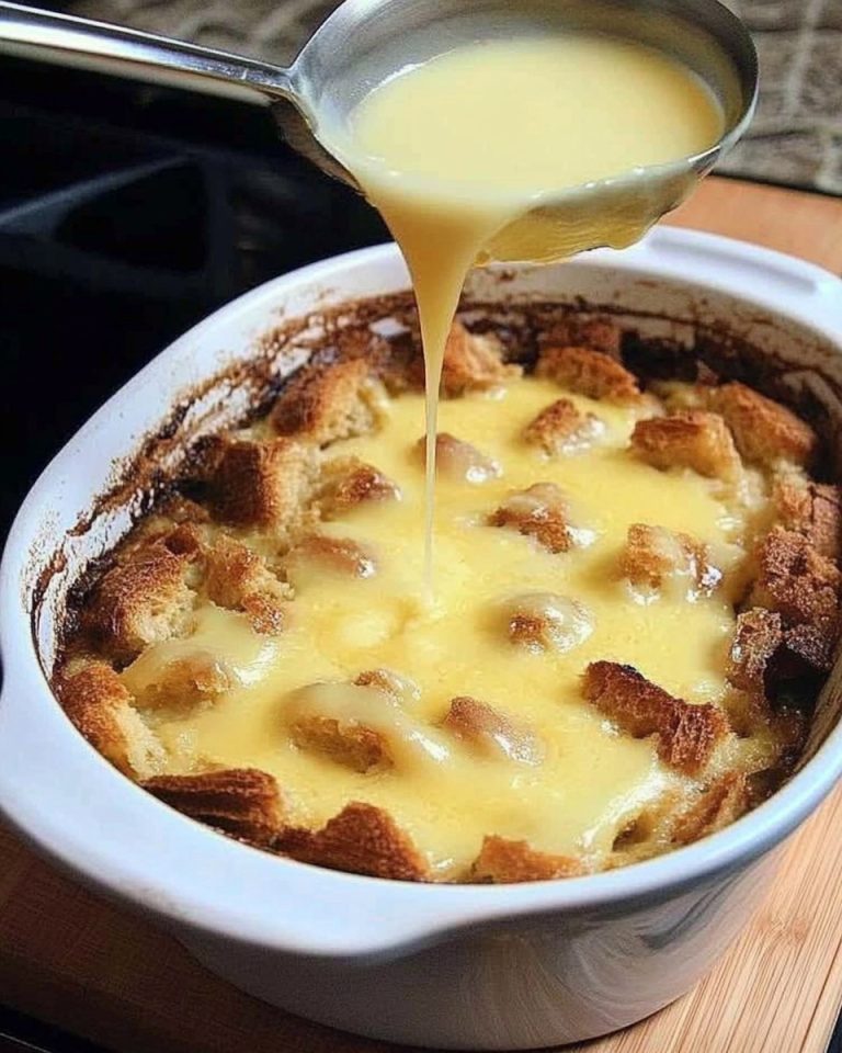 Grandma’s Old-Fashioned Bread Pudding with Vanilla Sauce