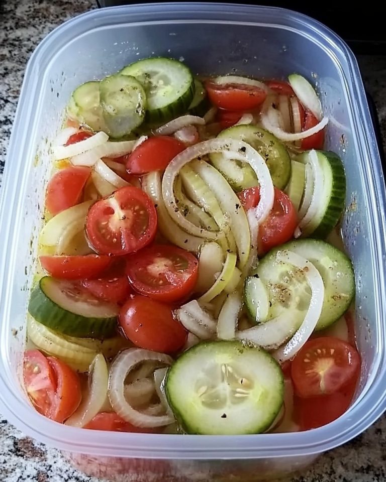 Marinated Cucumbers, Onions, and Tomatoes