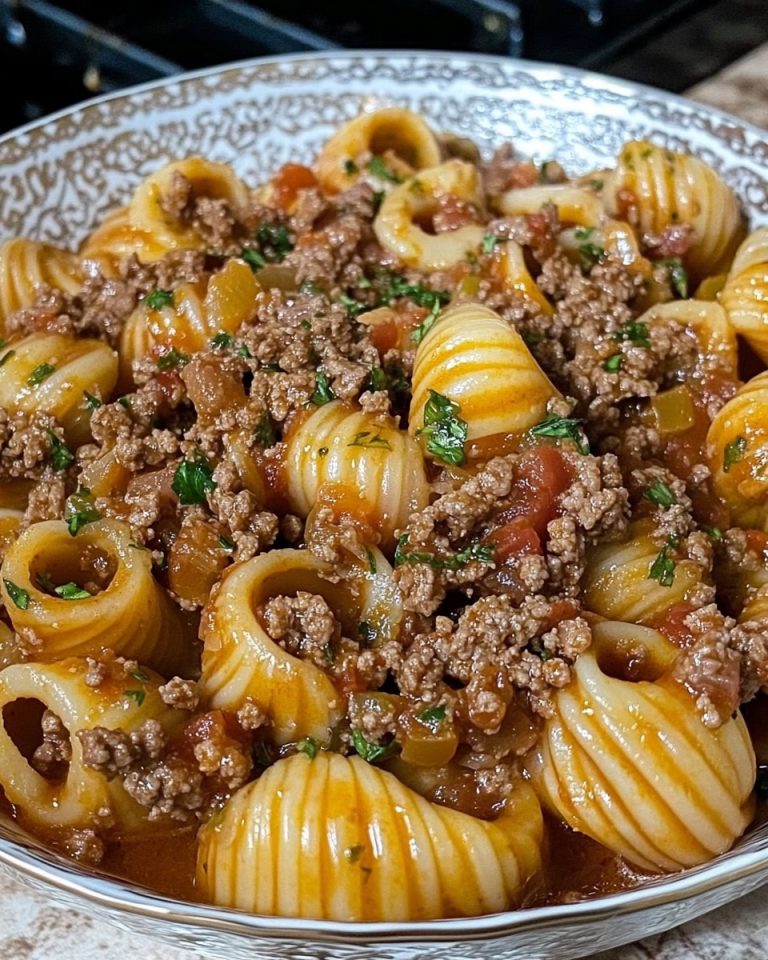 Pasta shells with ground Beef