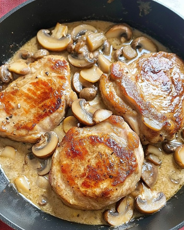 Bacon Mushroom Pork Chops!