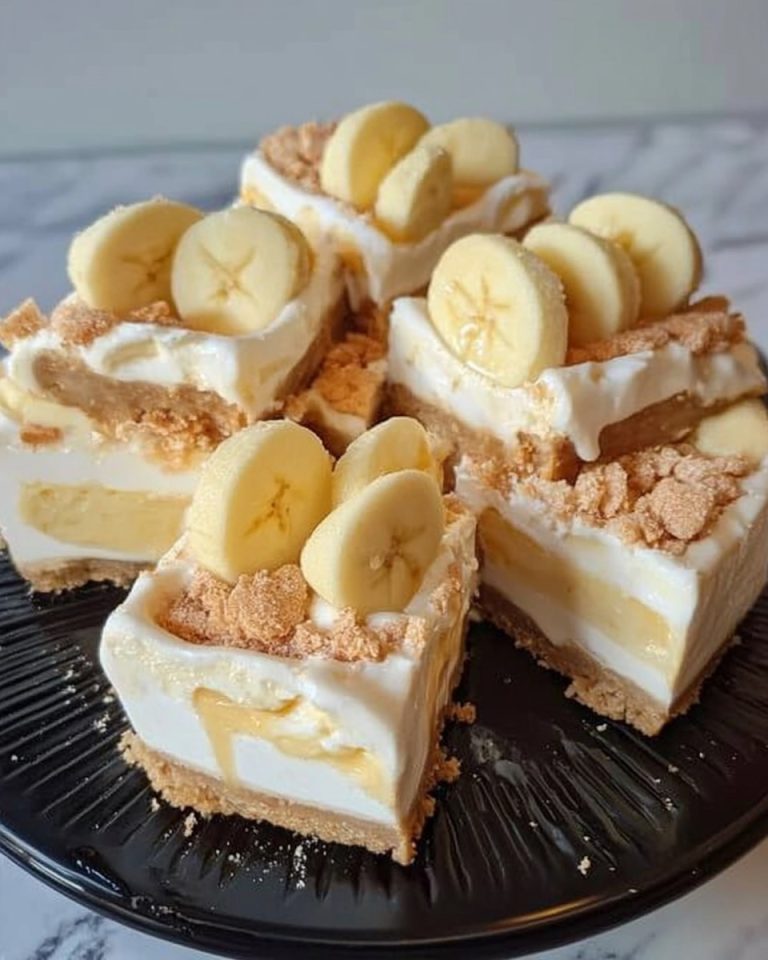 Banana pudding cheesecake squares
