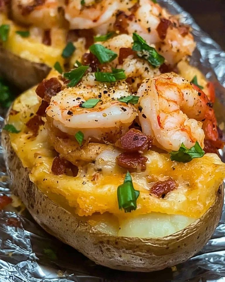 CAJUN SHRIMP LOADED BAKED POTATO