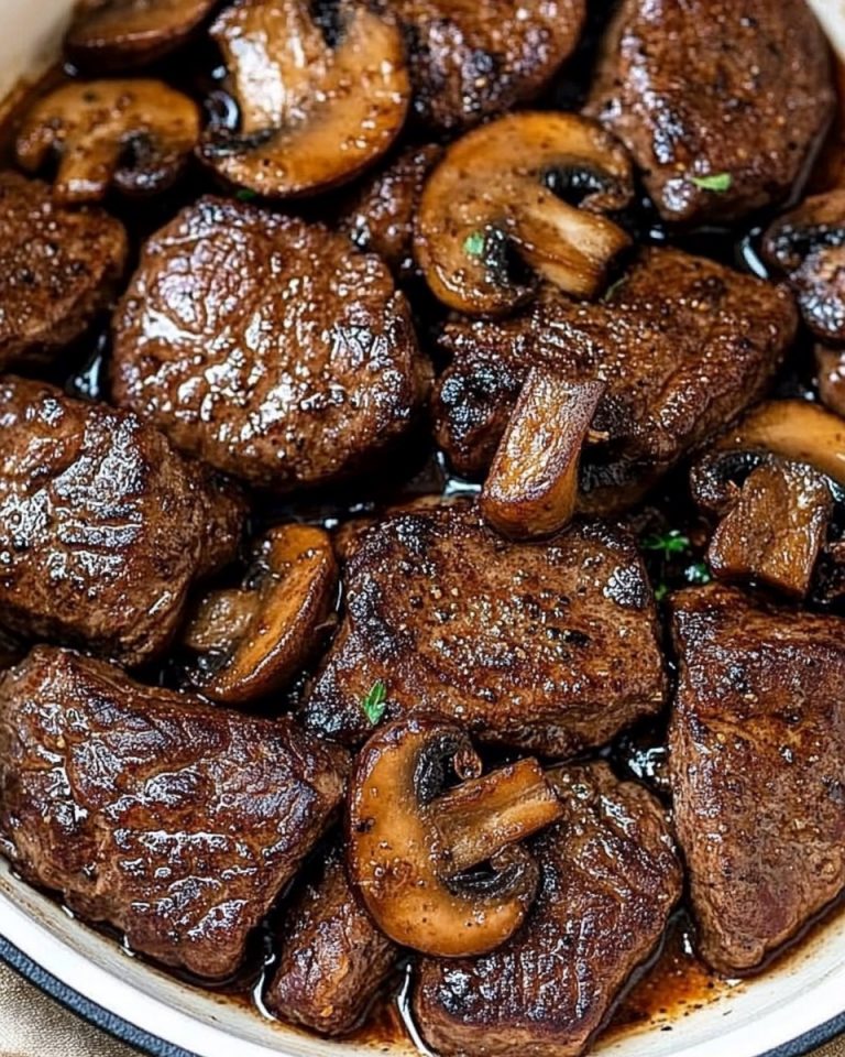 Cajun Butter Steak Bites with Mushrooms
