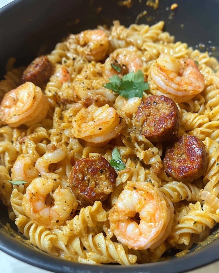 Cajun Sausage and Shrimp Pasta