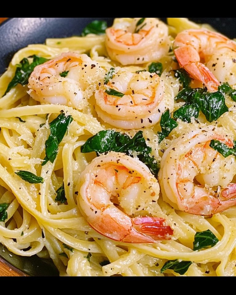 GARLIC BUTTER SHRIMP PASTA