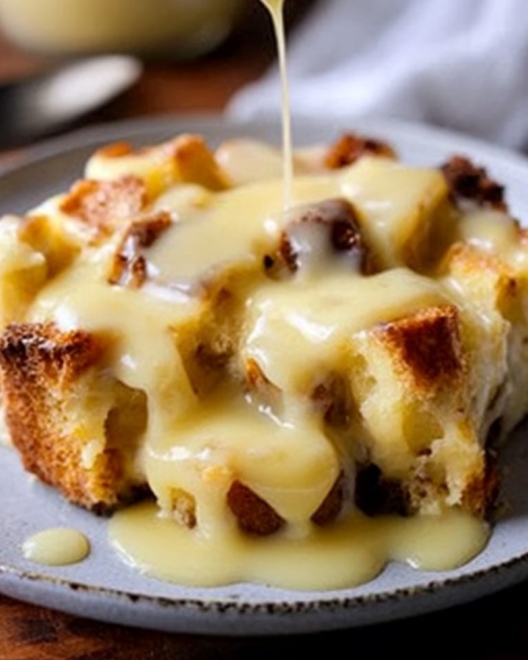 Old Fashioned Bread Pudding with Vanilla Sauce recipe