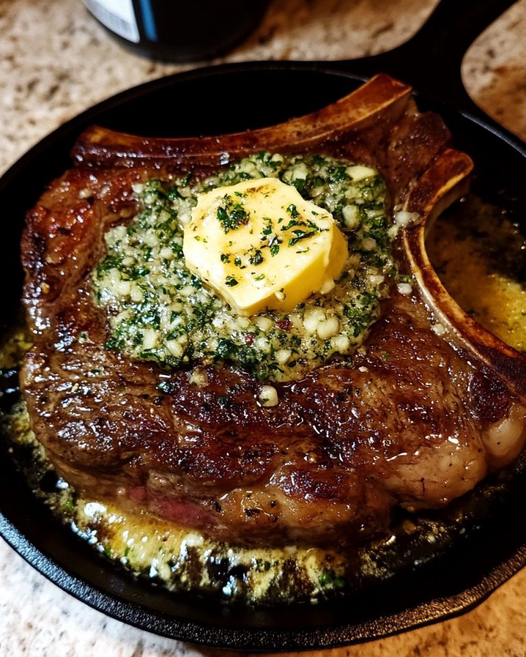 Pan-Seared Ribeye with Garlic Butter