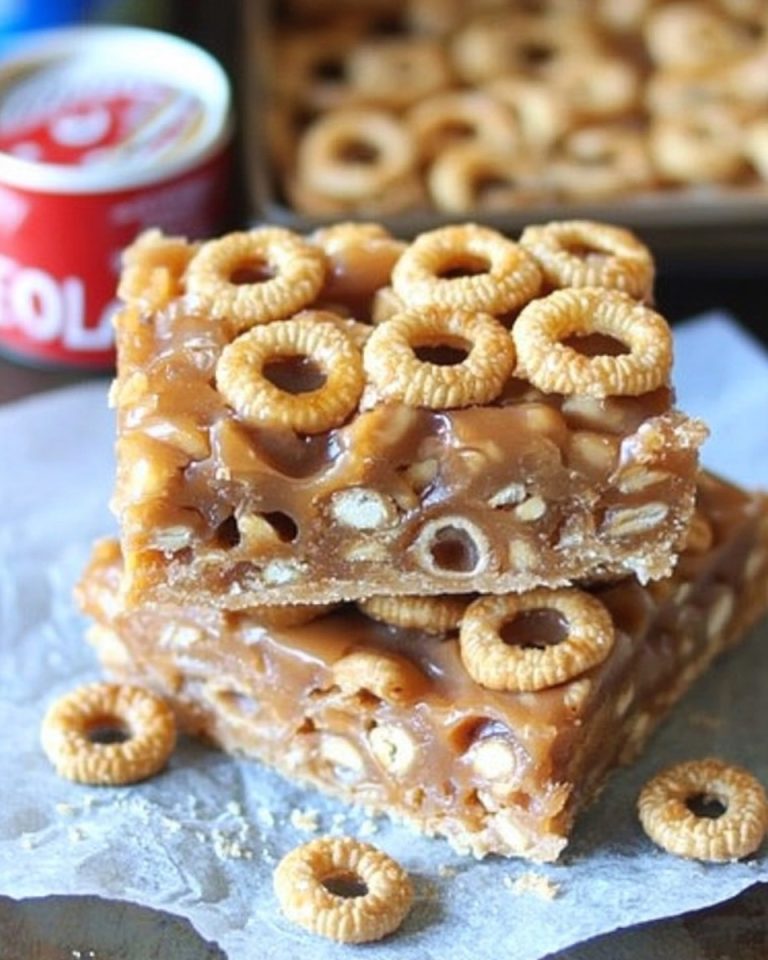 3 Ingredient Peanut Butter Cheerio Bars