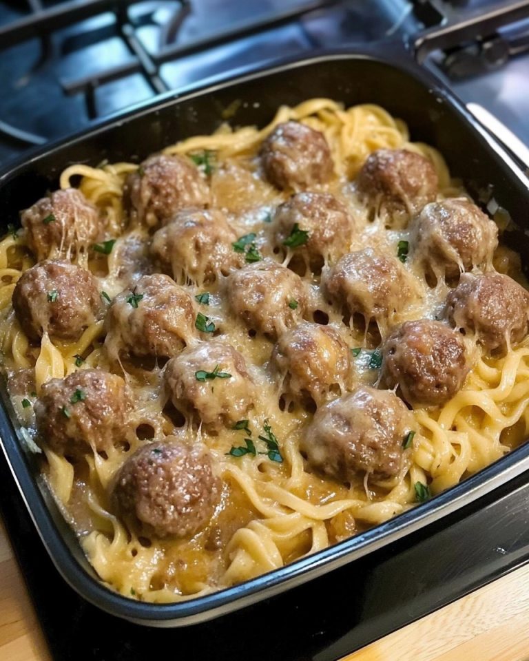SWEDISH MEATBALL NOODLE BAKE
