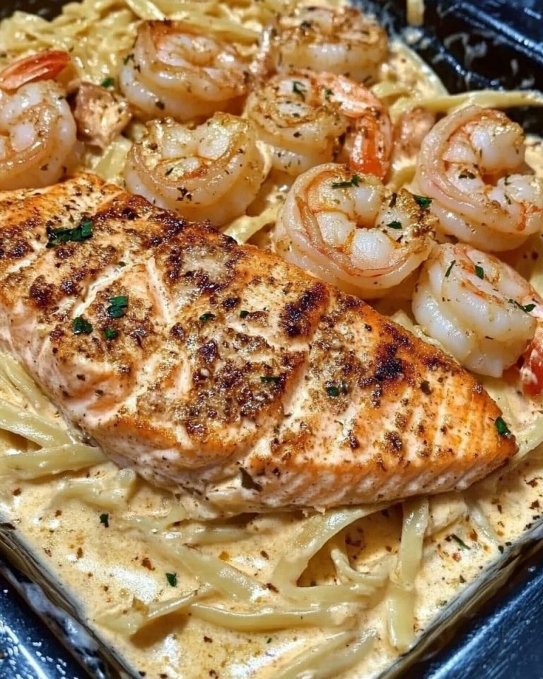 Salmon & Shrimp Alfredo Recipe