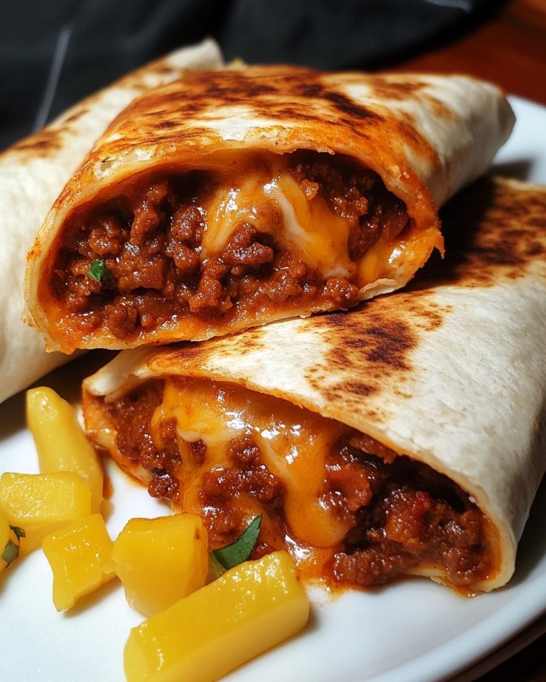 Sloppy Joe Grilled Burritos