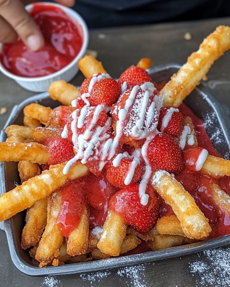 Strawberry Funnel Cake Fries