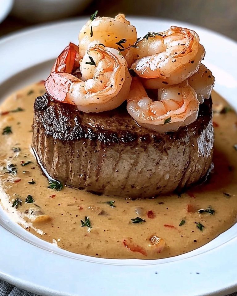 Lush Filet Mignon with Shrimp and Lobster Cream
