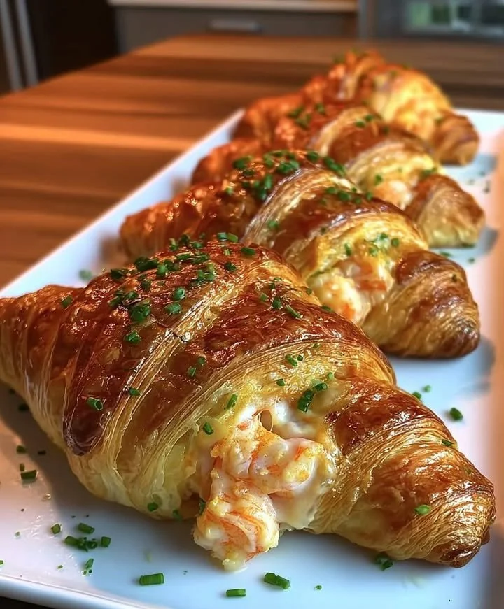 Buttery Shrimp-Stuffed Croissants