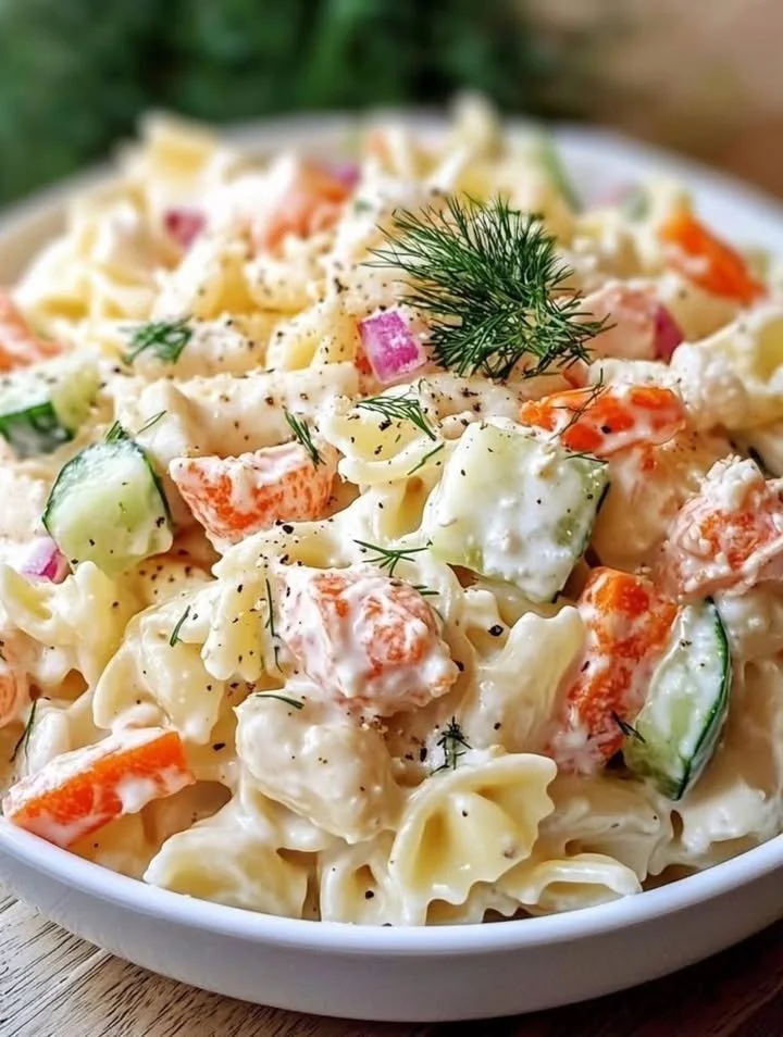 Creamy Crab Pasta Salad