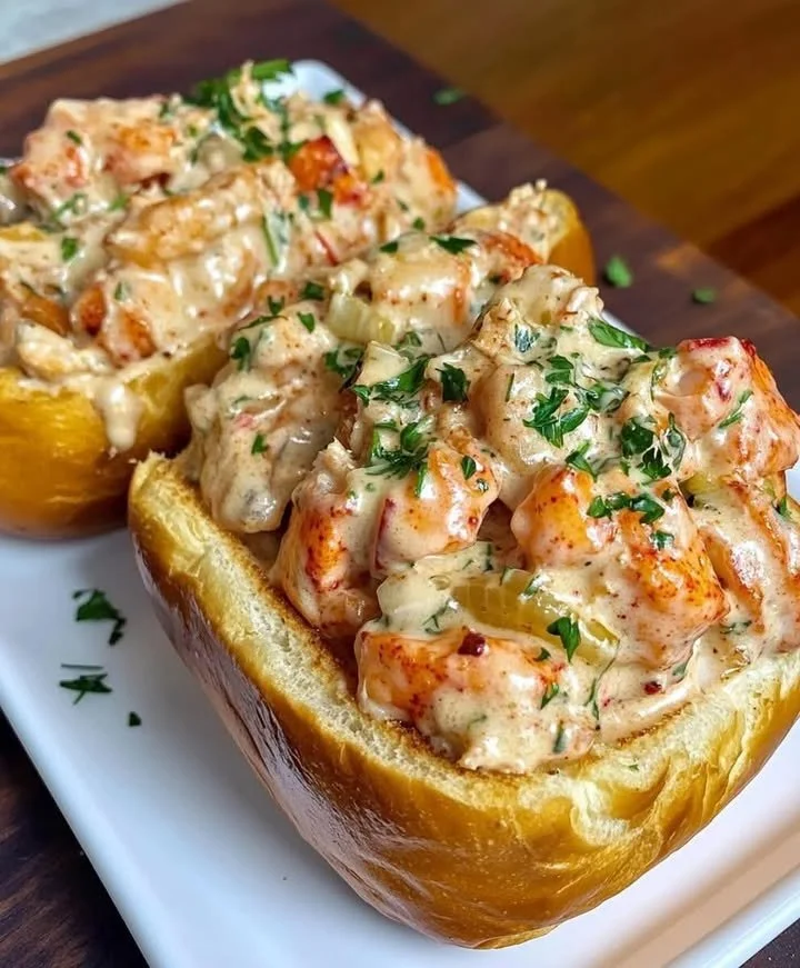 Creamy Garlic Butter Lobster Rolls
