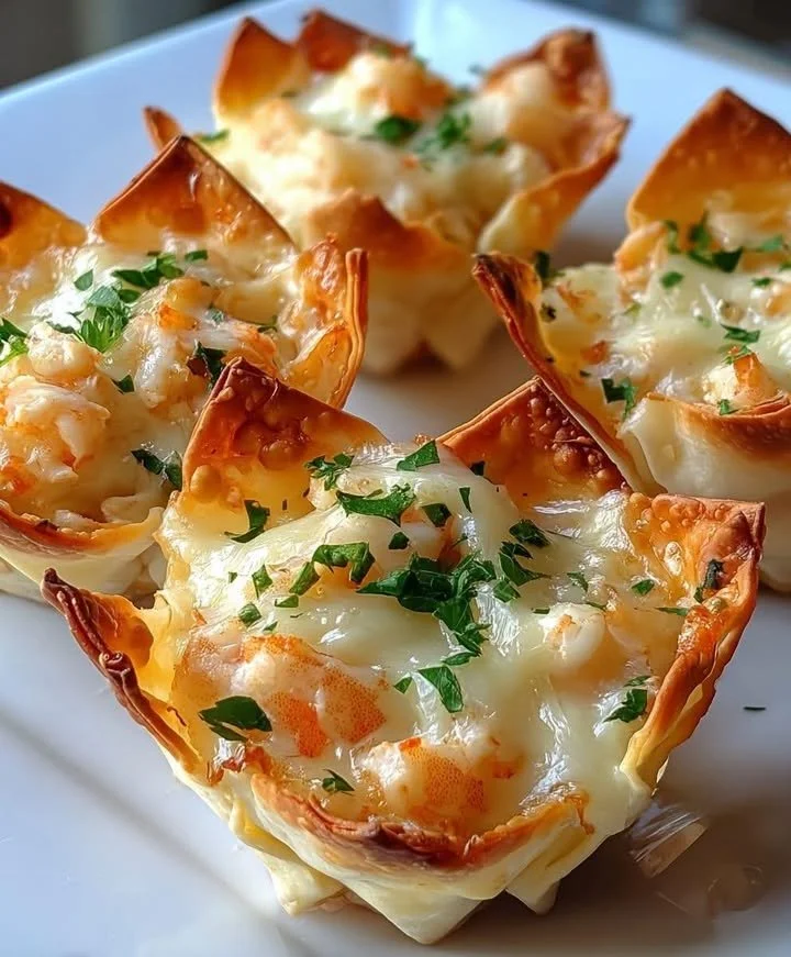 Crispy Shrimp Salad Wonton Cones