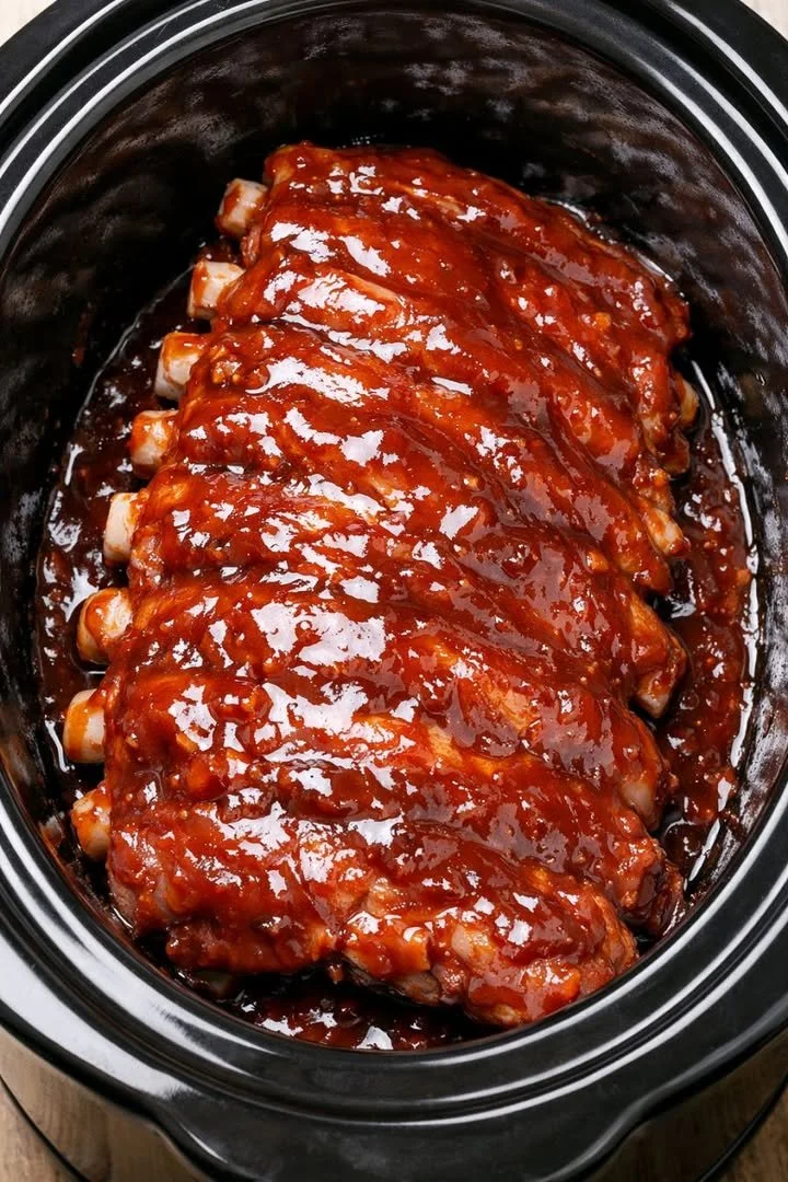 Delicious finger licking ribs served on a grill with barbecue sauce
