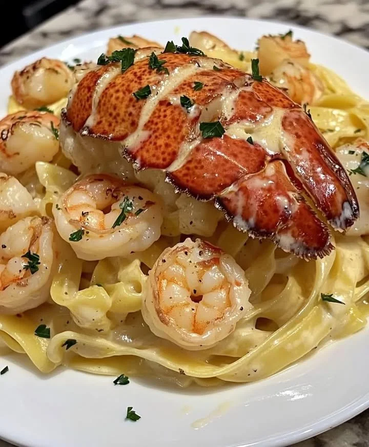 Lobster & Shrimp Alfredo Tagliatelle