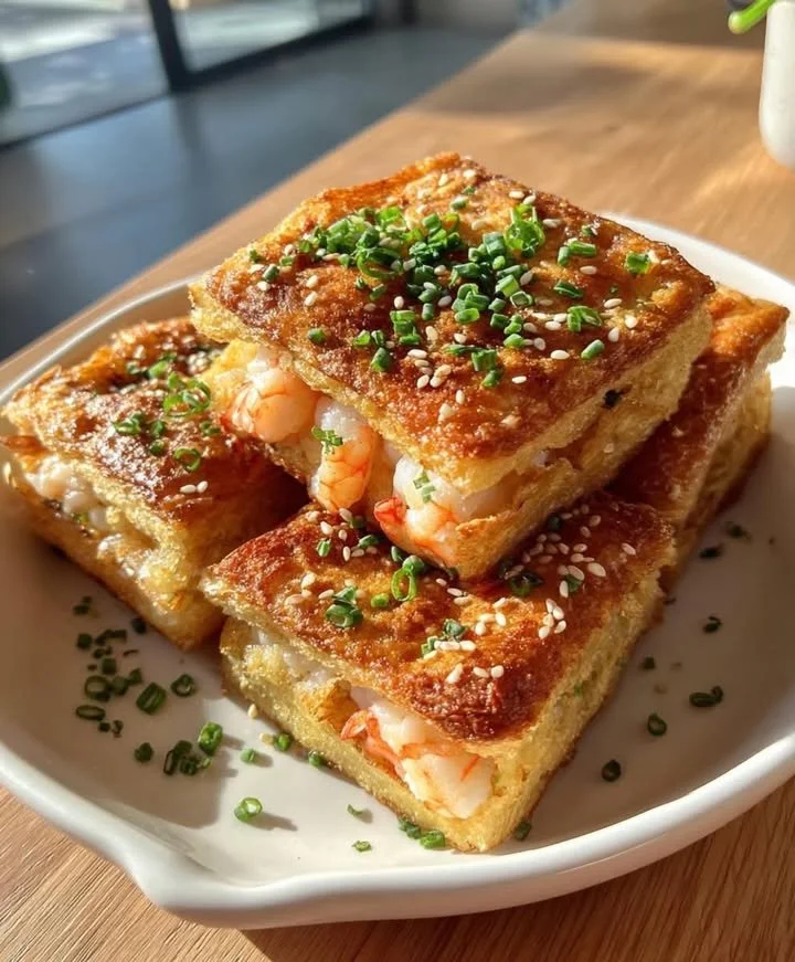 Sesame Shrimp Toast Squares