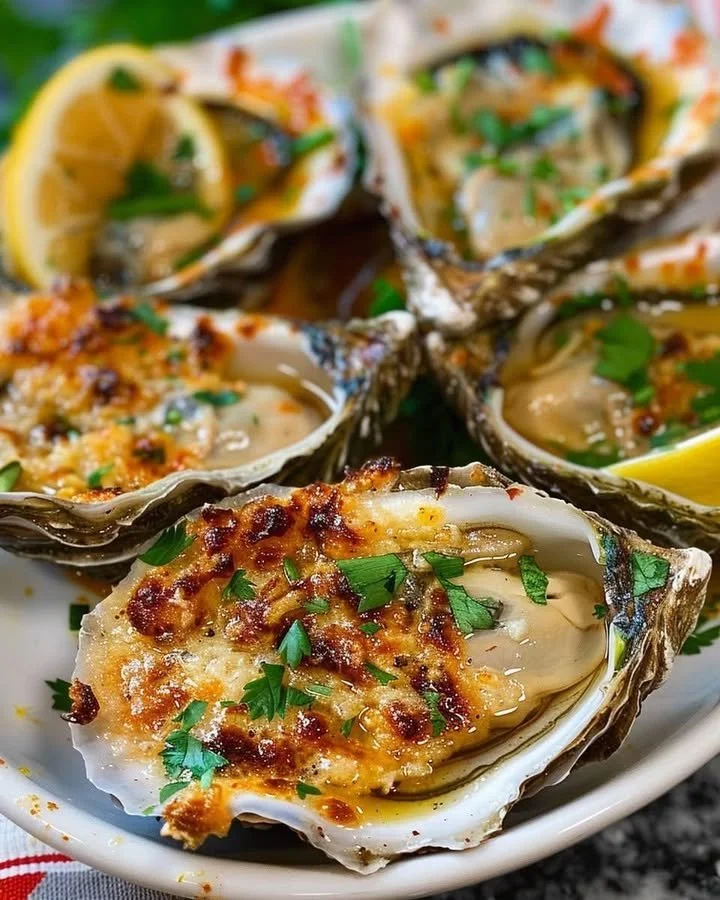 Smoky Lemon Garlic Grilled Oysters