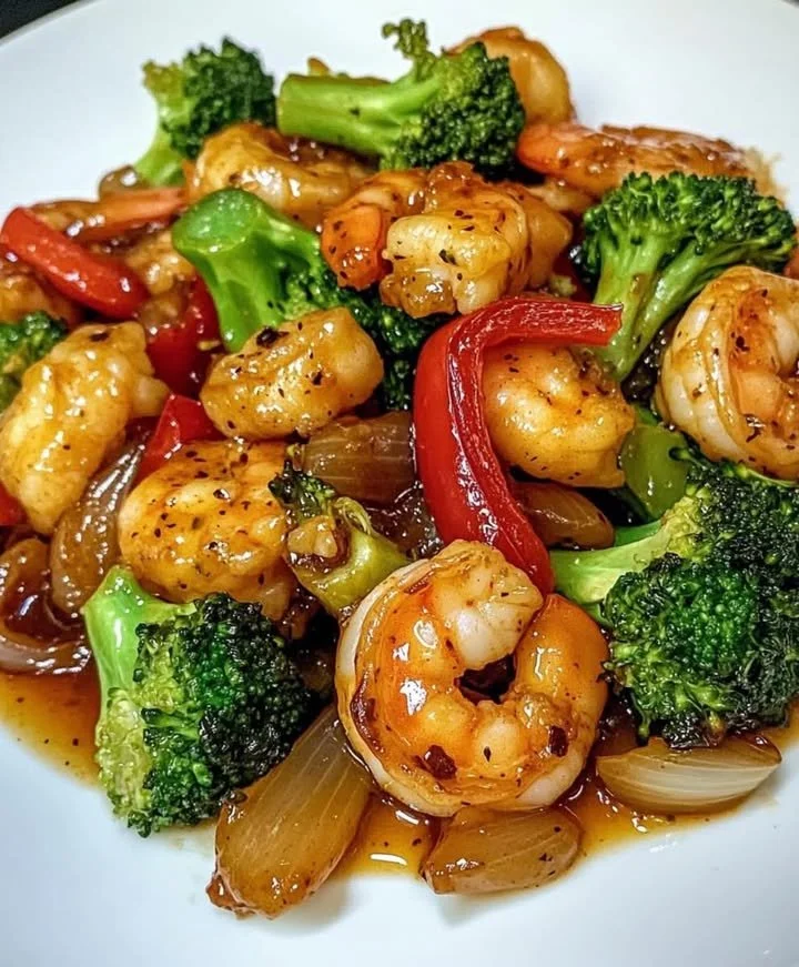 Spicy Honey-Garlic Shrimp & Broccoli Stir-Fry