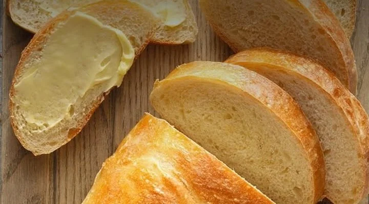Delicious freshly baked French bread with a golden crust and soft interior.